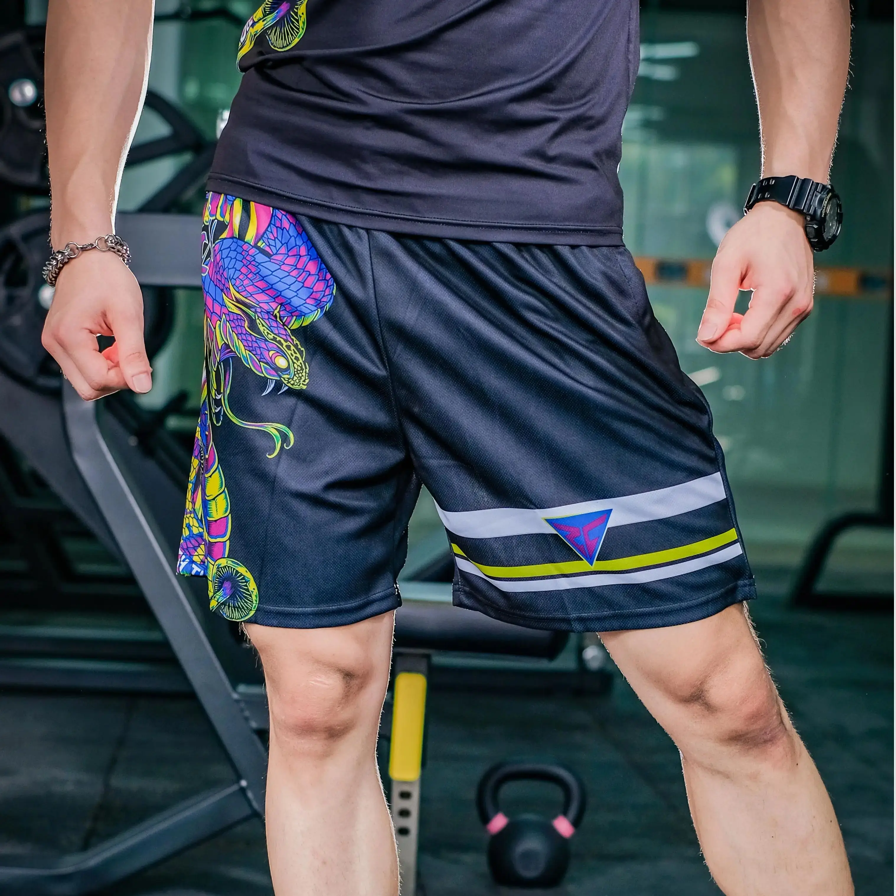 Men's Sports Quick Dry Shorts 3D Printed Animal Print Shorts MMA Basketball Sports Fitness Training Running Workout Shorts