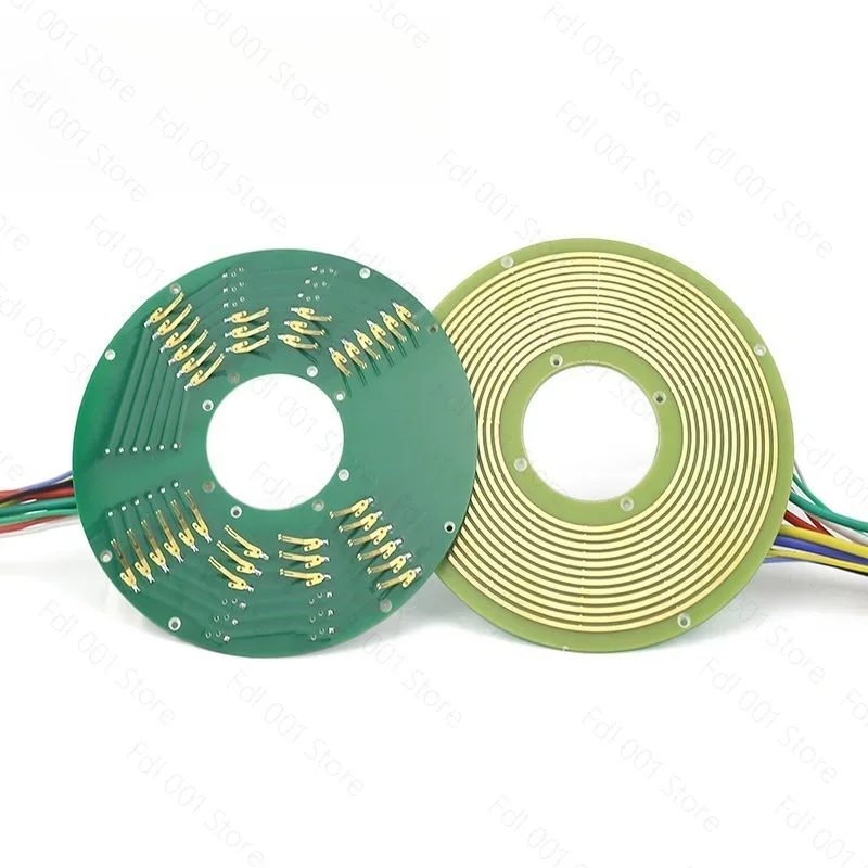 Disc Type PCB Slip Ring Separated Ultra Thin Collecting Ring Inner Hole 12‑50mm 1‑12 Circuits Conductive Slip Ring