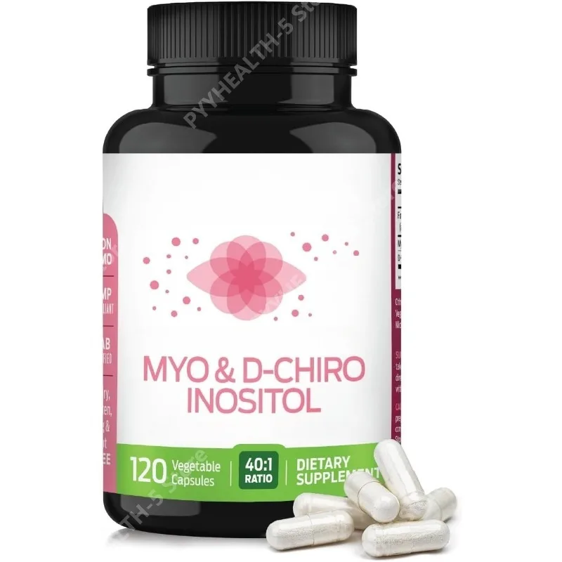 

Myo-Inositol & D-Chiro Inositol Supplement for Women's Health Fertility Support 40:1 Ratio 4 Capsules Serving 120 Capsules