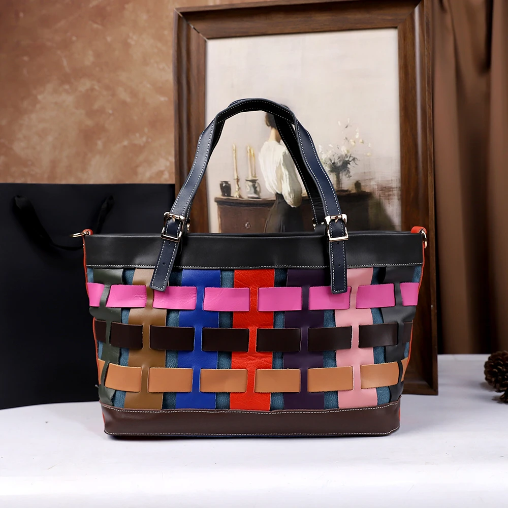 

2025 Новая сумка ручной работы, полая сумка большой вместимости, женская сумка из натуральной кожи, сумка через плечо на одно плечо