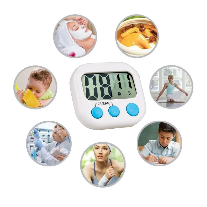 Timer Digital Chronometers For Cooking Egg Study Classroom Kids Countdown Clock Kitchen Gadgets Utensil Accessories Stopwatch