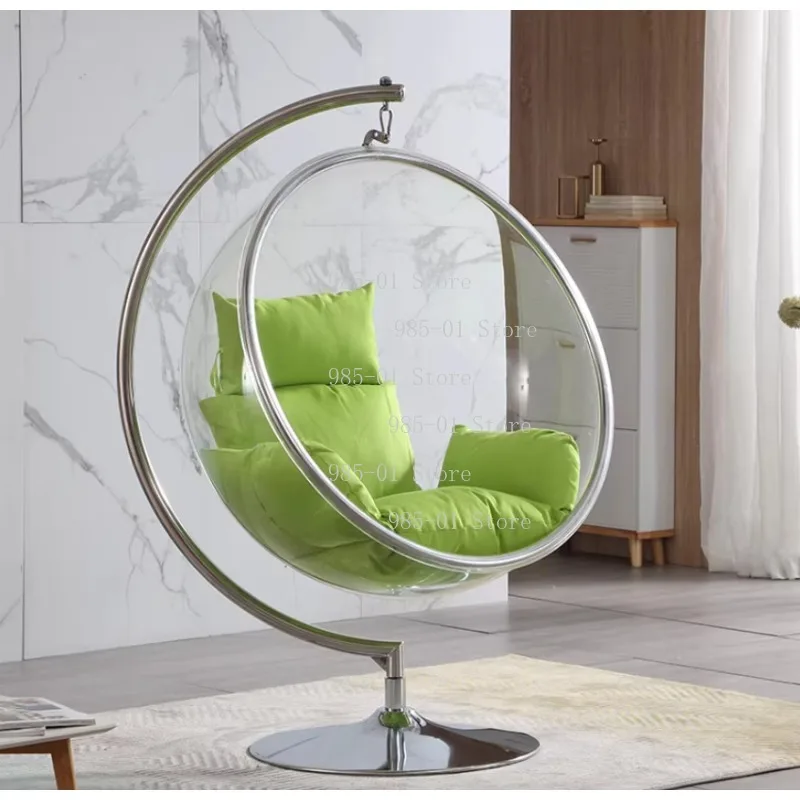 Transparent Hemispherical Hanging Bubble Chair Acrylic Swing Ball-Shaped Basket Chair