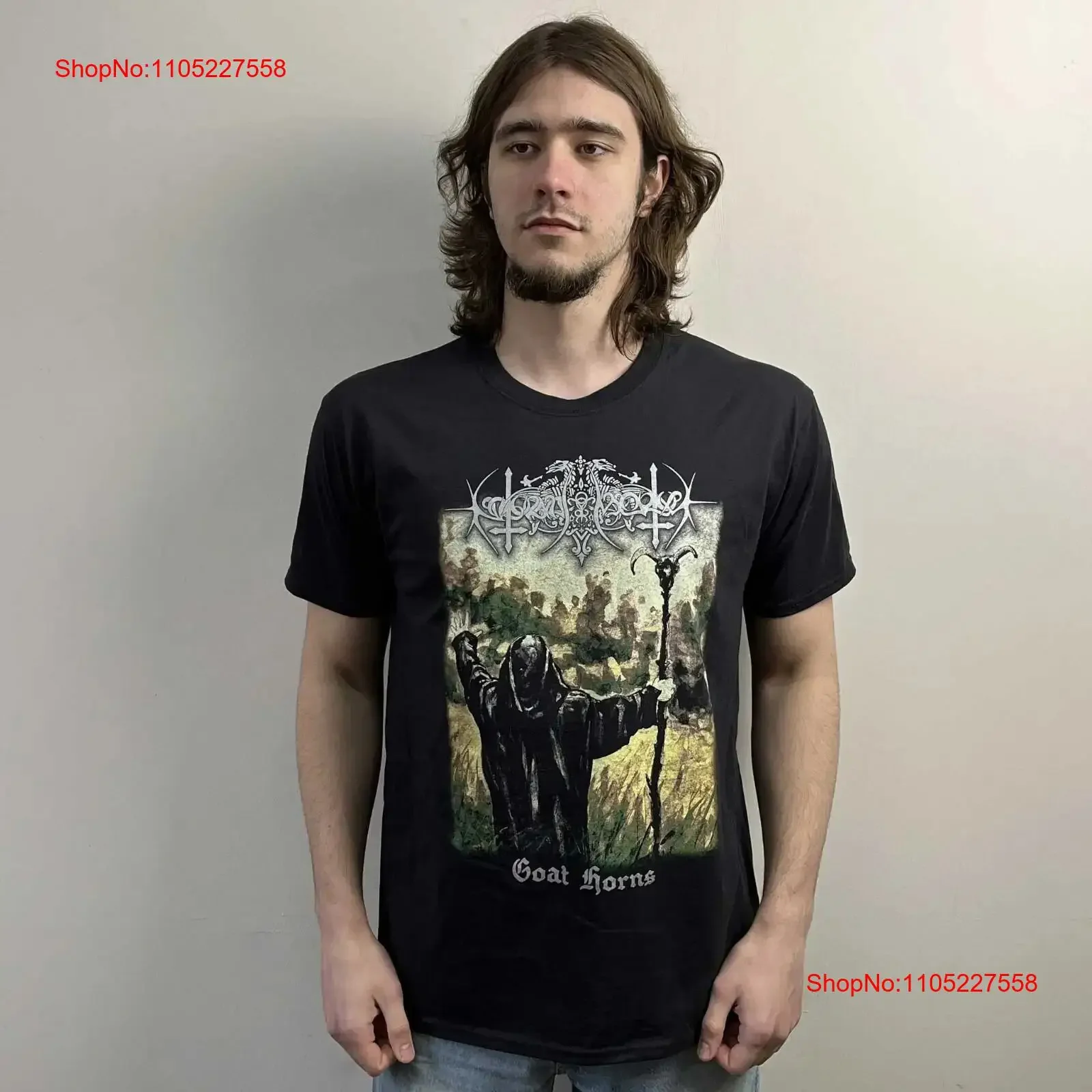 Nokturnal Mortum Goat Horns 2010 Black T Shirt vintage Washed designer clothes Soft Breathable Top For Everyday Wear