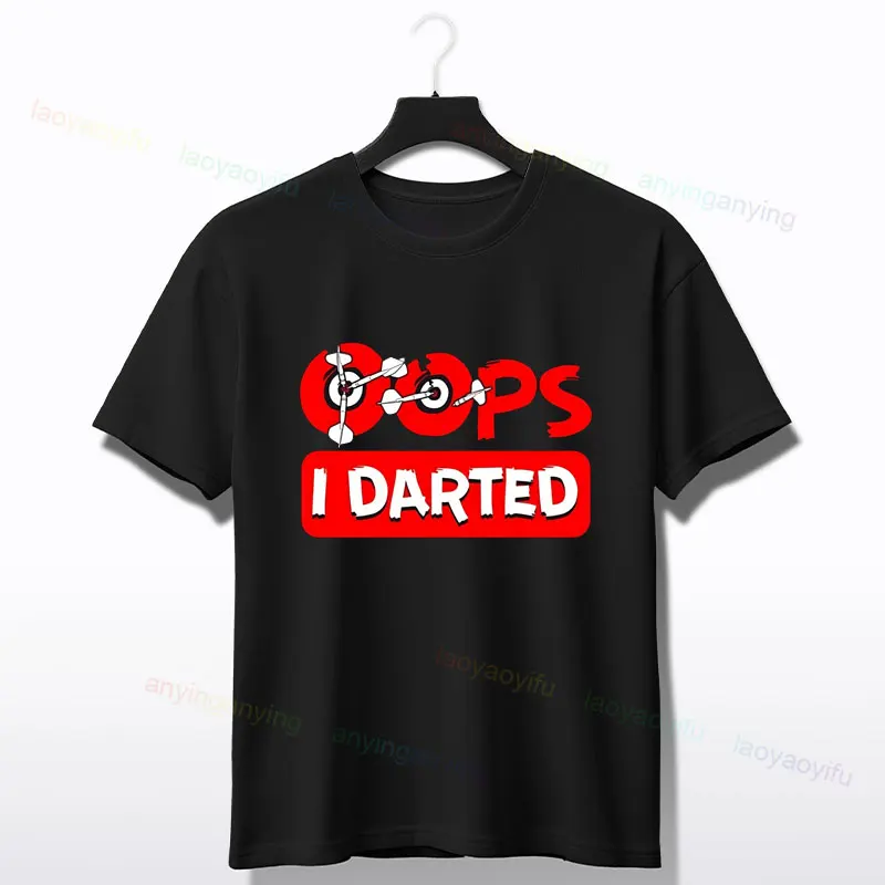 تي شيرت رجالي "ألعب السهام لأنني أحب ذلك ليس لأنني جيدًا في ذلك" تي شيرت جرافيك بأكمام قصيرة من القطن الخالص ملابس غير رسمية