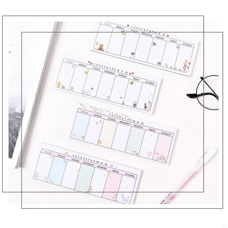 Quality Weekly Planner Notebook Weekly Planning Pads Weekly Calendar Notepads Long-Lasting Random Pattern 40page
