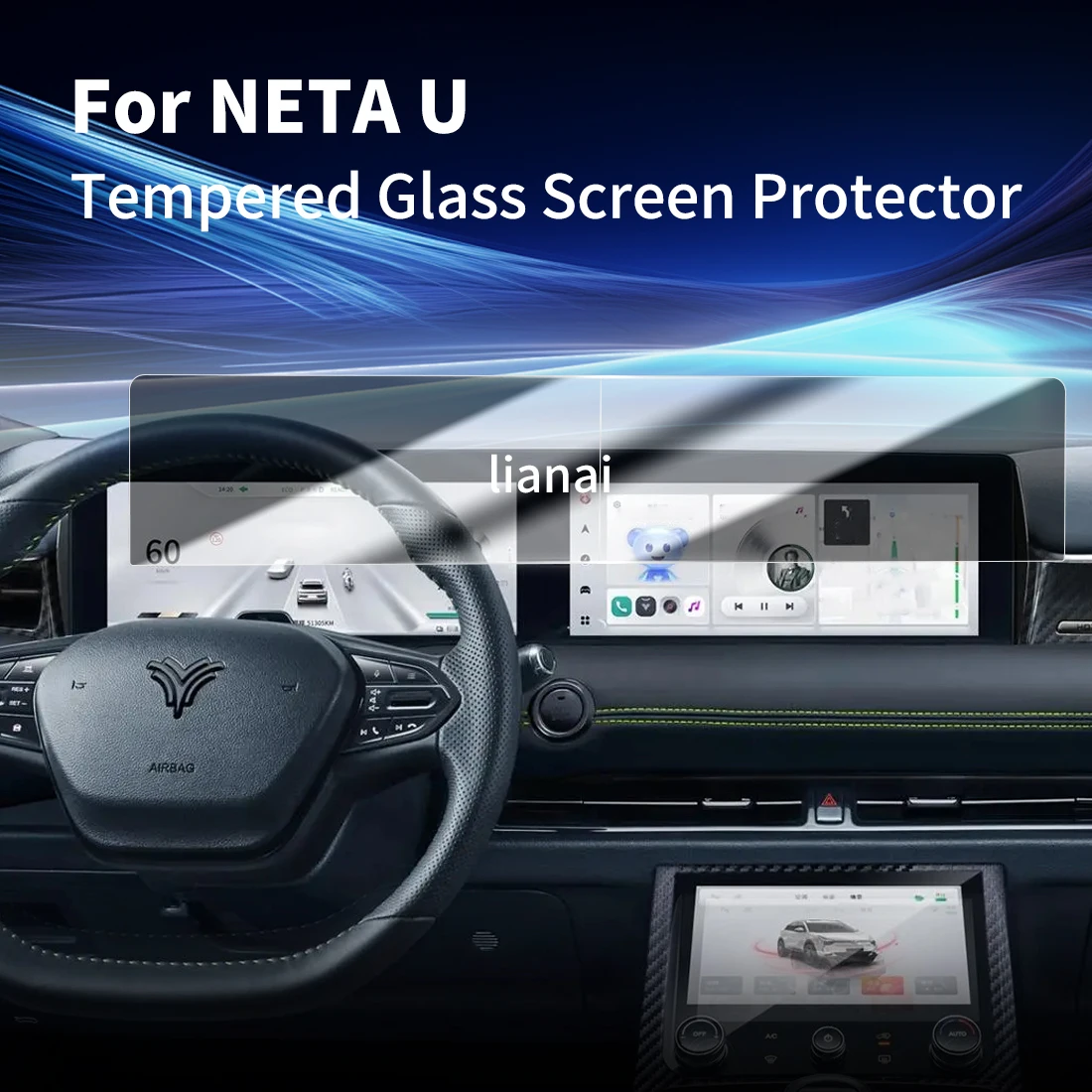 

Carplay Screen Protector Tempered Glass Protective Film Navigator Car Stickers Accessories For 23 NETA U