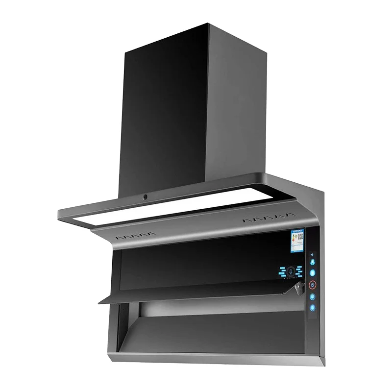 Cross-Border Exclusive 110V/220V 7-Shaped Dual Suction Range Hood 600mm Wide Electric Vent for Home Kitchen Use