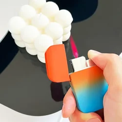 Innovative Candy Multi-color Gas Lighter Personality Creative Red Flame Windproof Straight Rush Lighter Gift