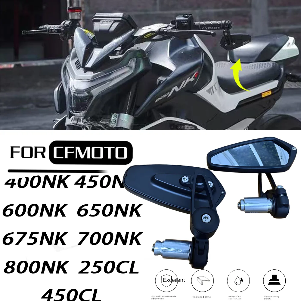 Per CFMOTO 150NK250NK 400NK 450NK 600NK 650NK 675NK 700NK 800NK 250CL 450CL Moto CNC Specchio Maniglia Bar End Specchietto retrovisore laterale