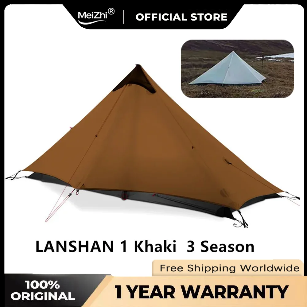 

Lanshan 1 Ultralight Solo Tent - Premium 15D Silnylon Shelter for Backpacking | Compact 3-Season Trekking Pole Adventure Setup