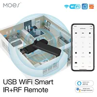 MOES Tuya Infrared WiFi Remote Controller Wireless USB IR+RF Rotate for TV Fan Switch Smart Home Automation Support Alexa