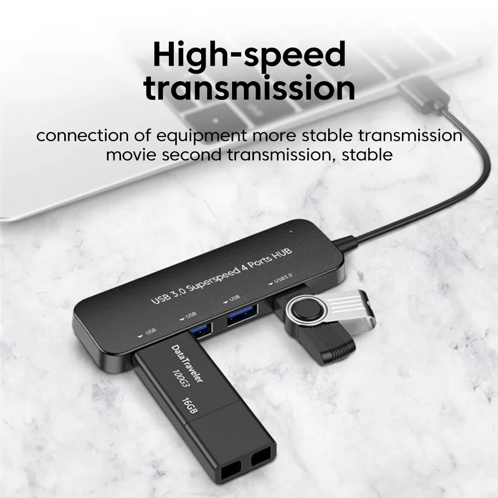 Olaf 4 in 1 4Port USB 3.0 2.0 Hub Multi USB Splitter Extender Type-C HUB Converter Expander For Macbook Pro PC Computers Laptop