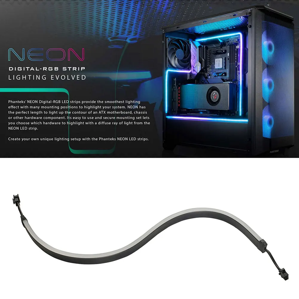 Computer Case Decoration Flexible Lamp Tape PHANTEKS Light Strip M1 M5 ARGB Neon Case Decoration LED Strip for PC
