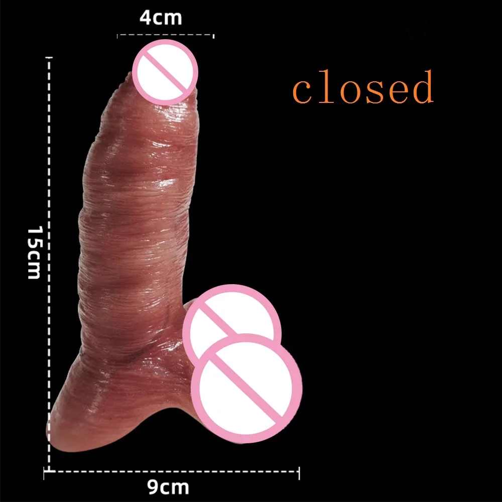 Real Penis Sleeve Disguise Big Dick Fake Wearable Dildo Silicone Condom Increase Cock Reduces Glans Sensitivity Sex Toys For Men