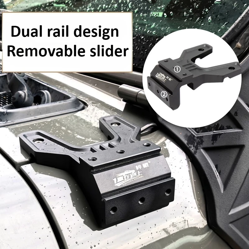 For Jeep Wrangler JL Car A Pillar Led Spotlight Mount Front Engine Hood Non-destructive Modification LED Dual Light Bracket