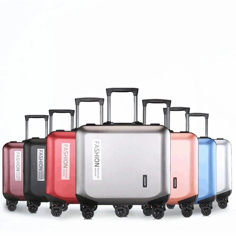 18 Inch Business Boarding Suitcase Mini Luggage Small Light Trolley Case Universal Wheel Travel Password Box 43x23X44CM