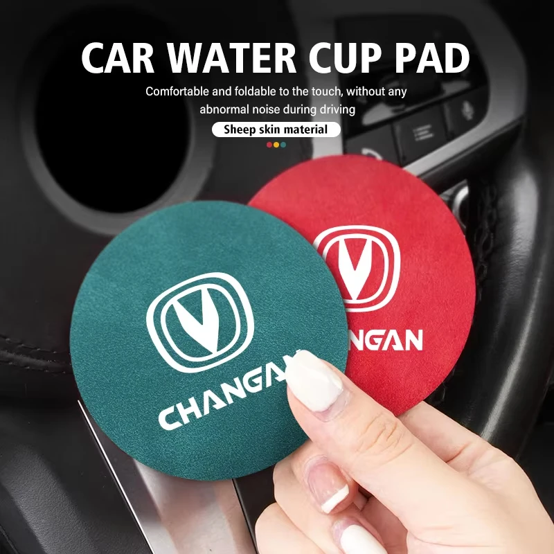 Car Water Cup Pad Anti-slip Coaster Cup Slot Liner For Changan CS75 PLUS CS55 PLUS UNI-S Eado Plus CS35 PLUS Alsvin PLUS UNI-V