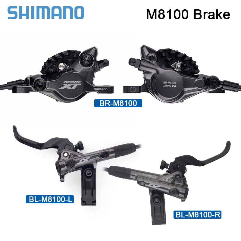 Shimano Deore XT M8100 Deore M6100 Hydraulic Disc Brake ICE Tech MTB Brakes Left Right 900/1600mm Mountain Bicycle Disc Brake