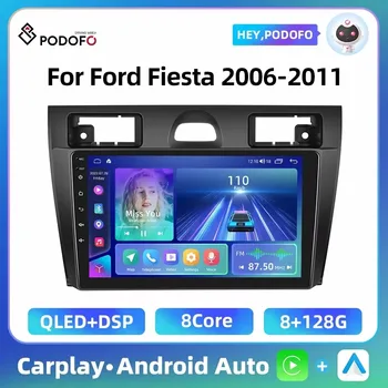 8+128G Android Car Stereo for Ford Fiesta 2006-2011 Car Radio Carplay 4G WIFI Android Auto GPS Navigation 8 Core Bluetooth