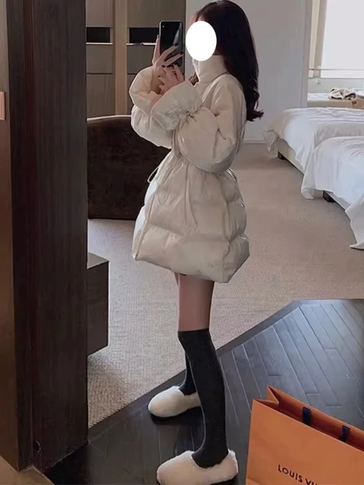 두꺼운 면 재킷 여성용 통근 스탠드 칼라 두꺼운 긴 여성용 면 재킷 코트 외투 면 재킷 코트 외투 면 재킷