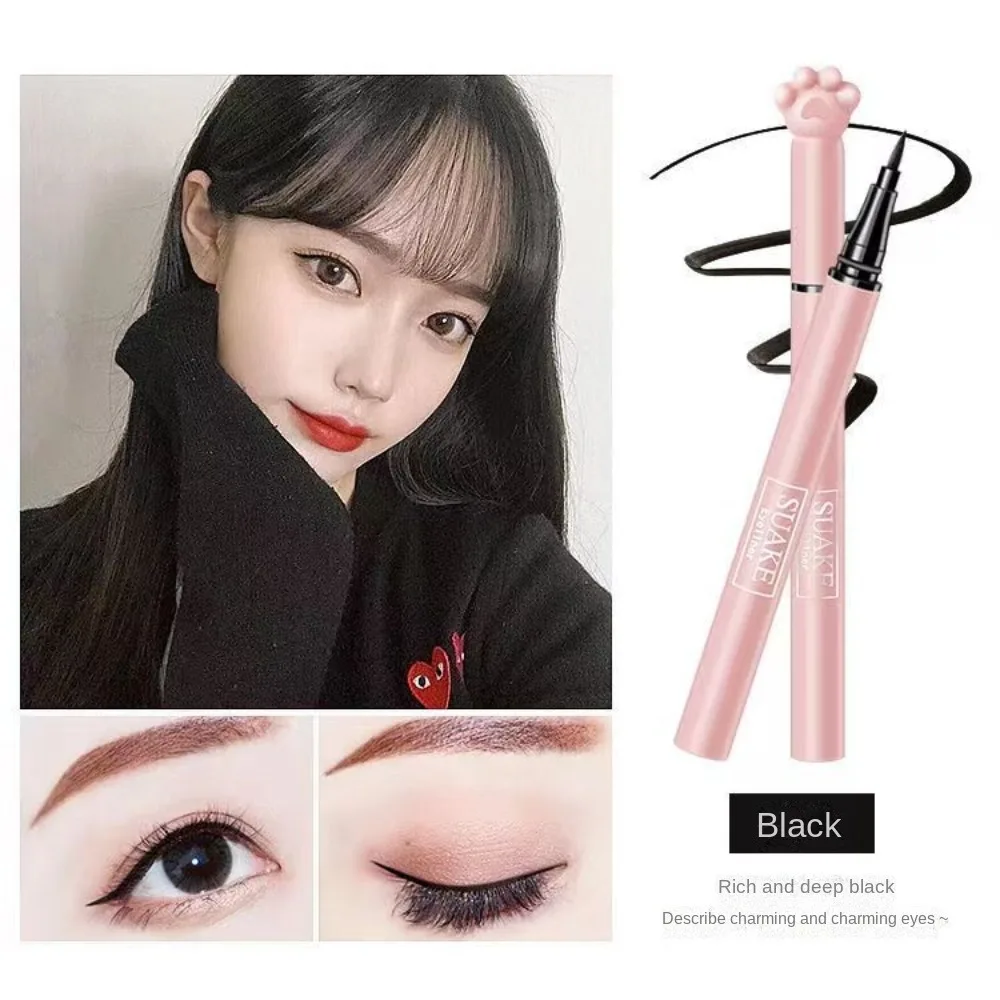 新しいスレンダーヘッドリキッドアイライナー長持ちする汗に強い猫の爪アイライナー非汚れアイライナー