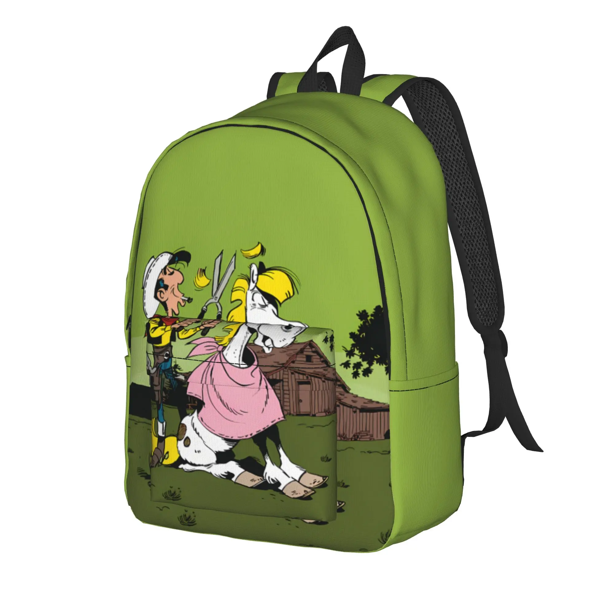 Lucky Luke Cartoon Comics (1 (8) Backpack  Female Polyester Travel Backpacks Lightweight Streetwear School Bags Rucksack