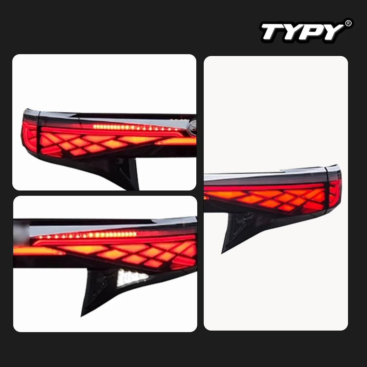 

TYPY New LED Tail Lamp Upgrade Modified For Toyota 40 Series Alphard Vellfire LED Taillight 2024 Dynamic Signal Auto Accessories