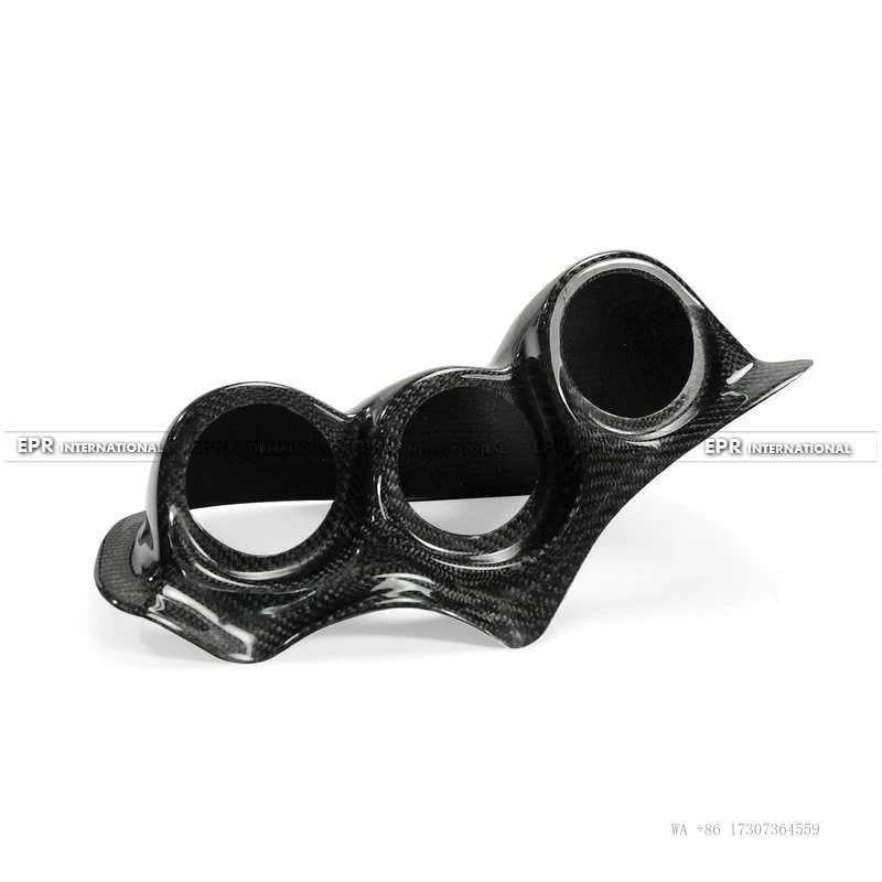 Suitable for Nissan Silvia S15 carbon fiber modification parts, center console three-hole instrument holder, water temperature g