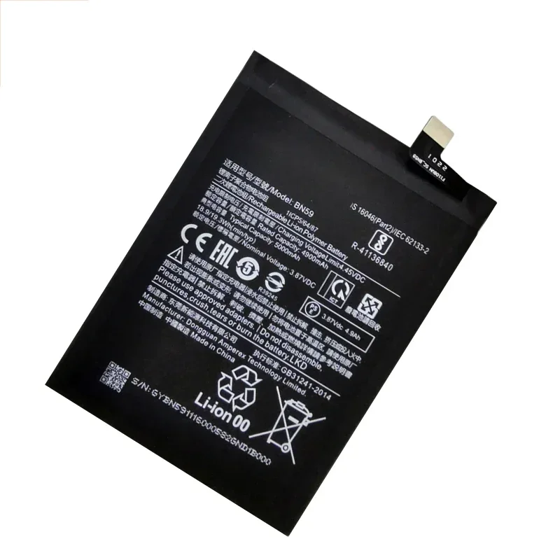 Bateria para Xiaomi Redmi Note 10 e 10S, BN59, 5000mAh, 100% original, transporte rápido, anos, transporte rápido