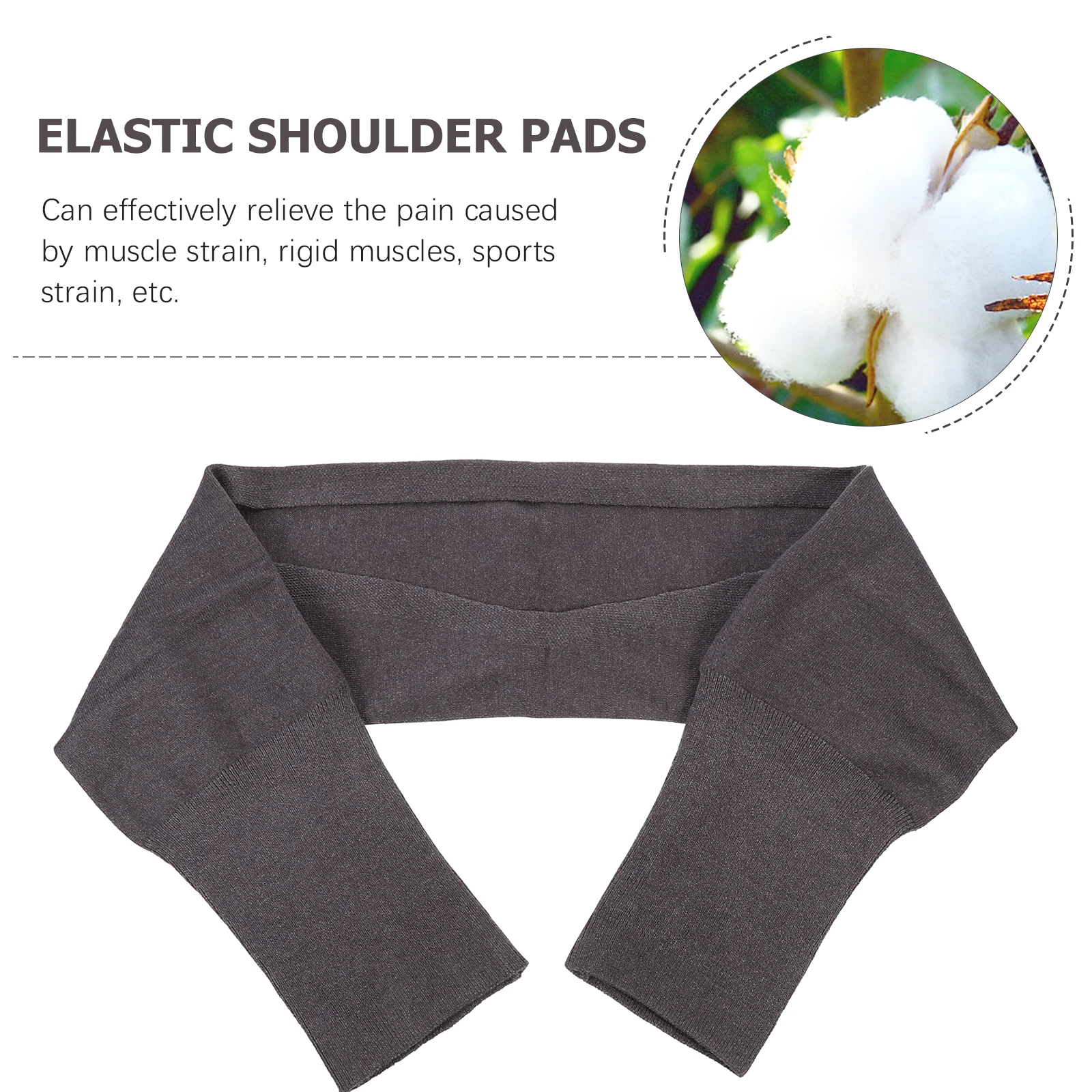

Cotton Shoulder Pads Dark Gray Cushion Support Elastic Breathable Lightweight Portable Relief Pain Muscle Strain Sports Strain