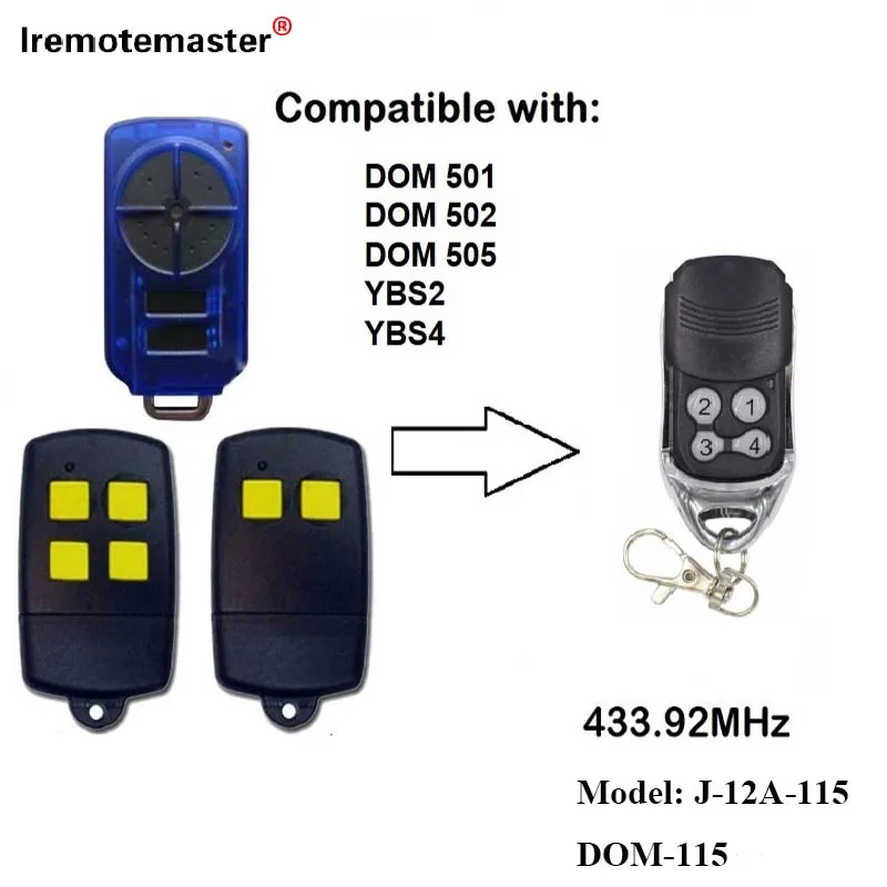 

For DOMINATOR Remote Battery Replacement DOM501 DOM502 DOM505 YBS2 YBS4 Gate Garage Door Remote Control