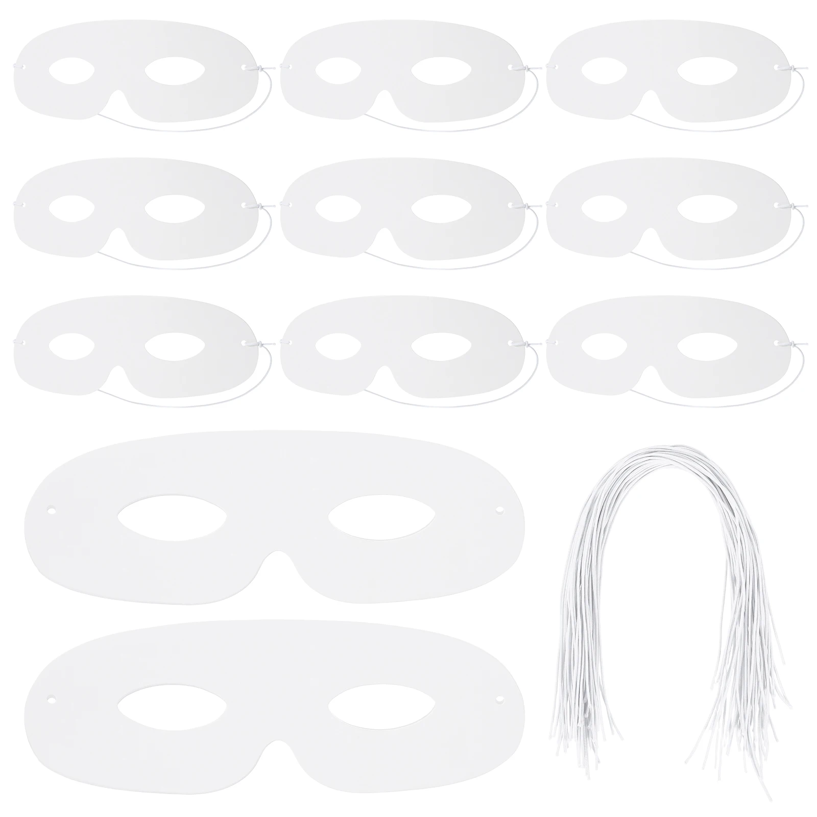 

80Pcs Blank Paper Masks White Unpainted Masquerade Masks DIY Craft Cosplay Party Paint Your Own Mask Bulk Blank Mask