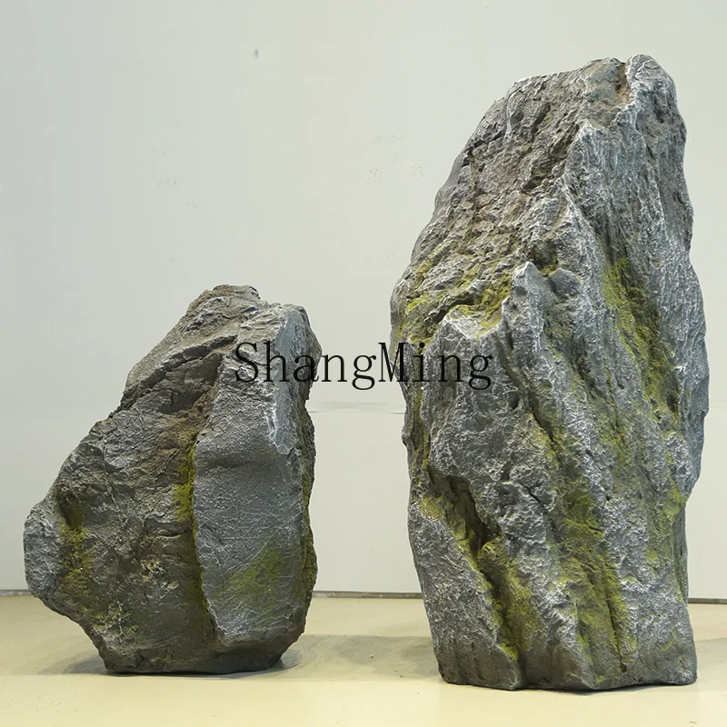 ZYH simulation rockery landscaping courtyard dry landscape bamboo stone indoor building landscaping