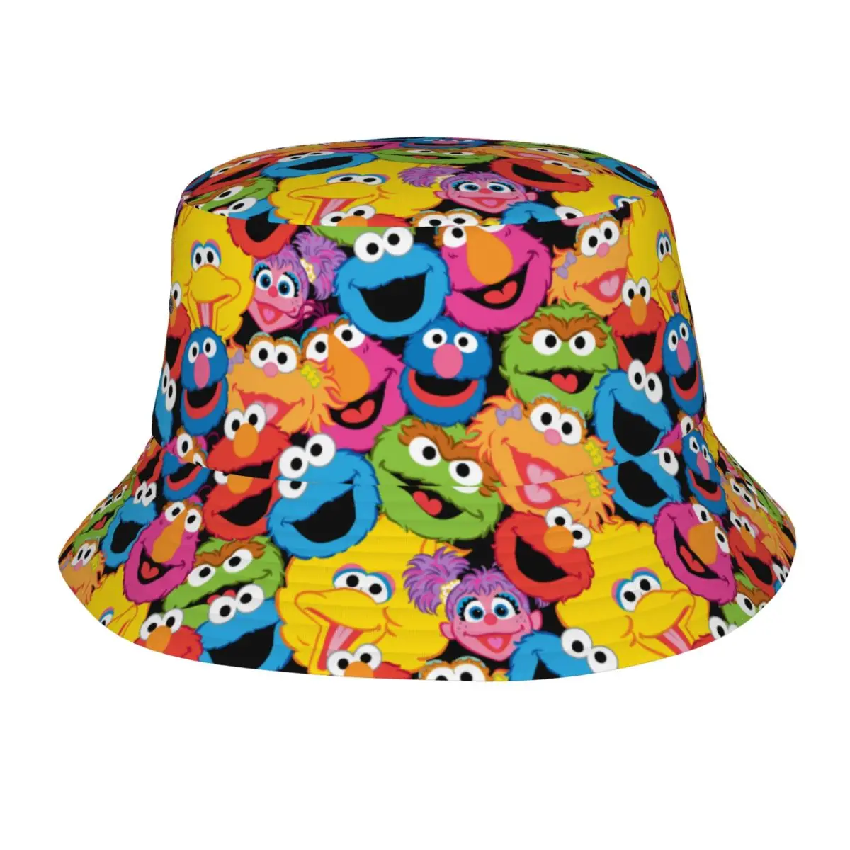 Unique Cute-S-Cookied-S-Monstered Bucket Hat Unisex Lightweight Outdoor Cartoon Fishing Hat Spring Picnic Headwear