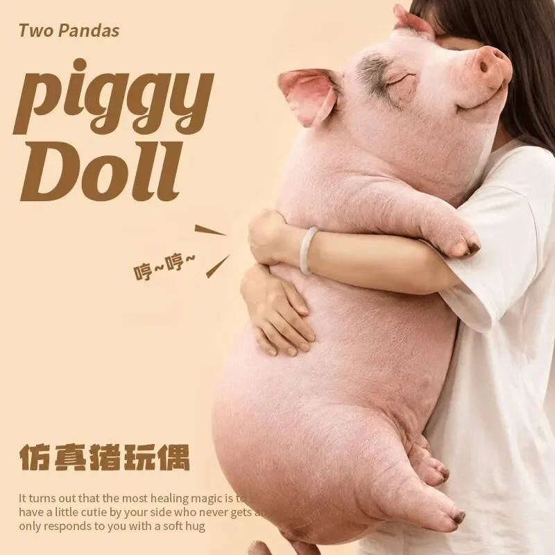 Multi Size Simulation Pig Plush Toy Soft Print Long Pillow Funny Novelty Gift Home Decor Throw Pillow Table Sofa Companion