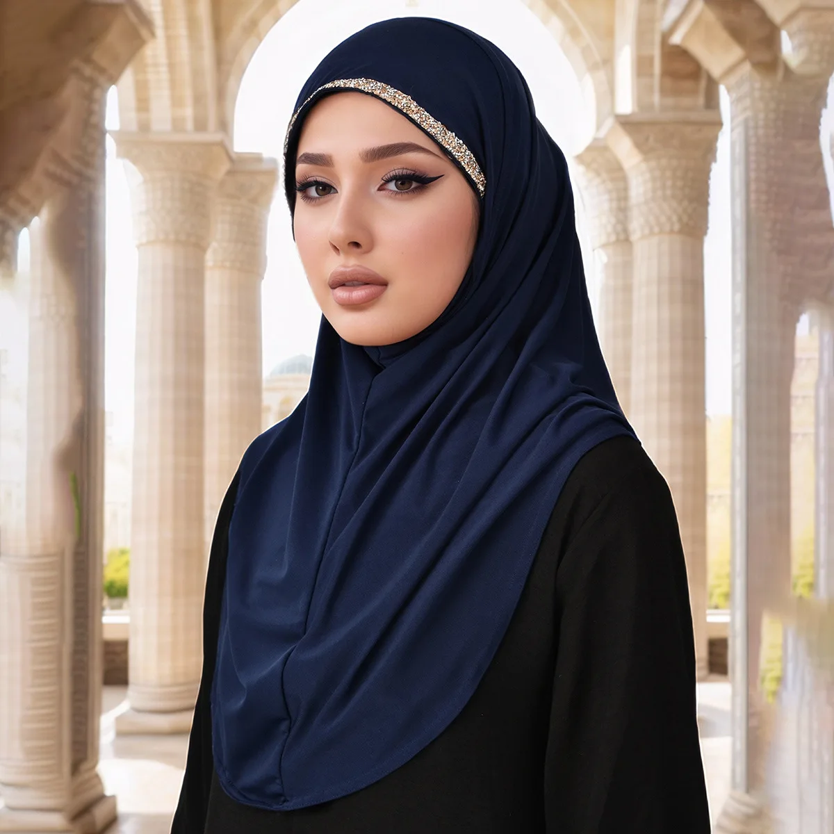 Elegante hijab in chiffon tinta unita - Comoda sciarpa modesta adatta per abiti alla moda modesti per matrimoni e feste