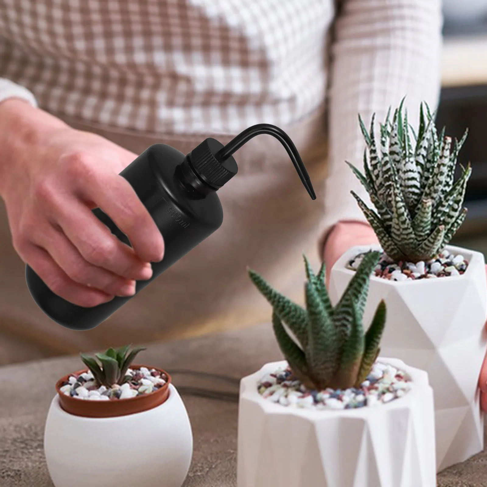 2Pcs Squeeze Washing Bottle Plastic Bend Mouth Ideal for Succulent Watering Tattoo Supplies Cleaning Plant Irrigation