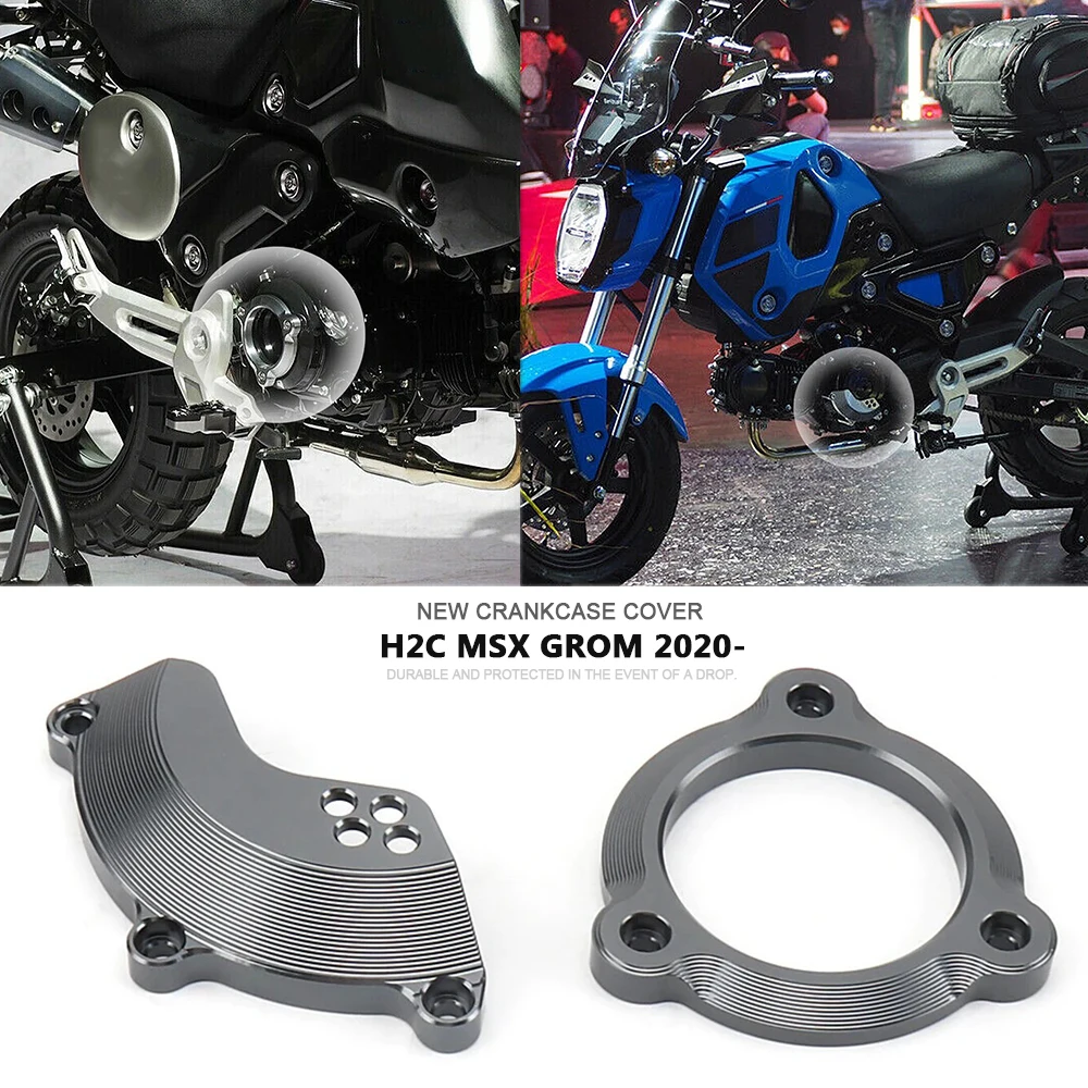 

For Honda H2C MSX Grom 2020 2021 2022 H2C MSX GROM Crankcase Cover Motorcycle Engine Case Crash Slider Protector Accessories