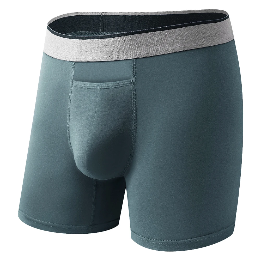 Men Long Leg Shorts Soft Upper Opening Pouch Boxers Sports Sexy Accessories For Men Lingerie Breathable Underwear Men's Panties