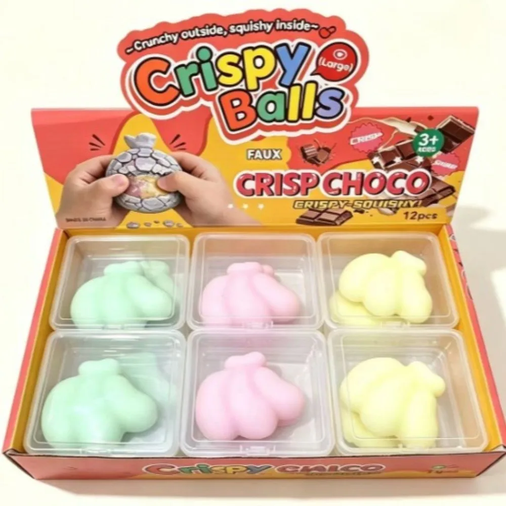 New Crunchy Sound Crispy Squeeze Toys Wax Skin Handmade Wax Coating Stress Relief Toys Rainbow Candy Colorful Decompression Toy