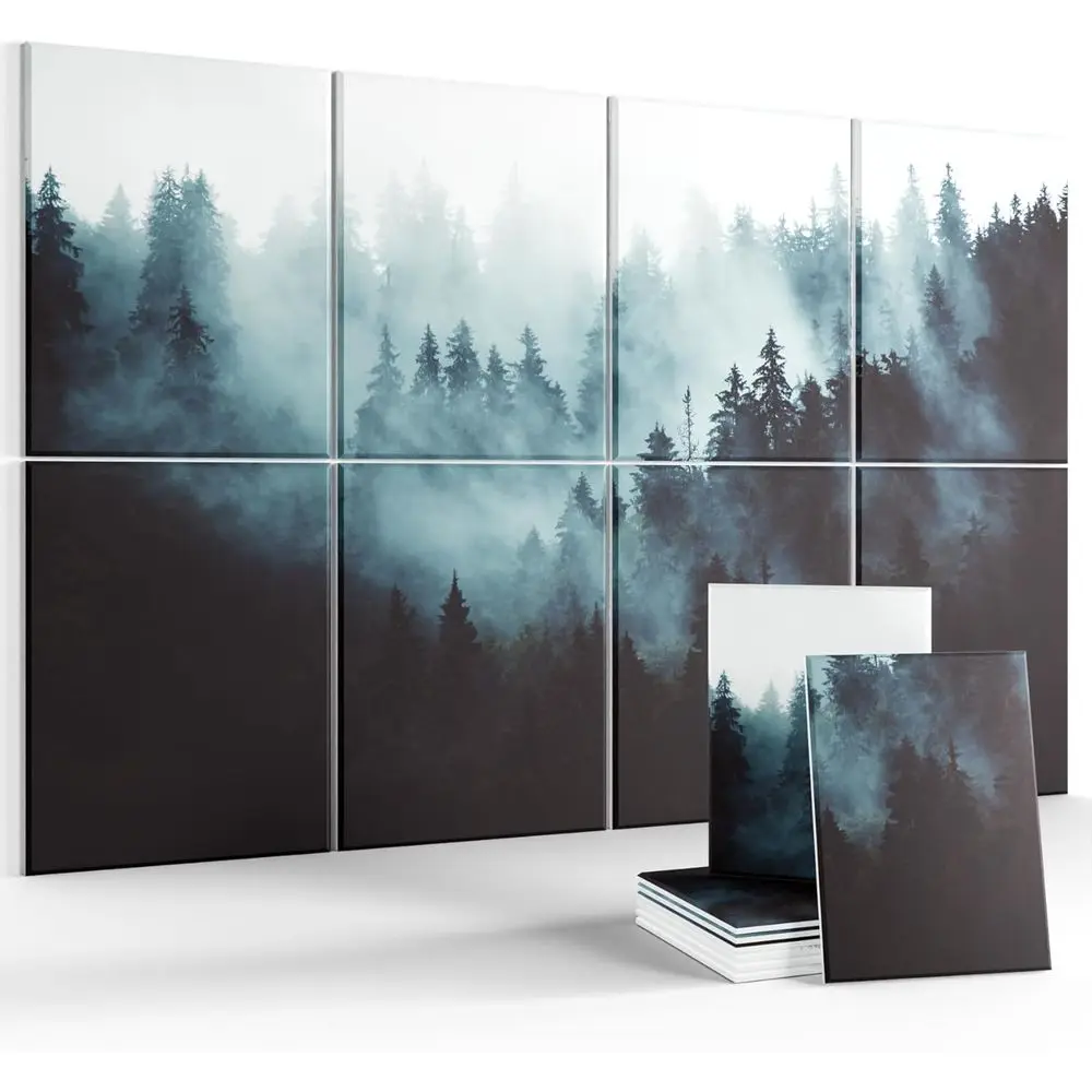 

Акустические панели, звукопоглощающие панели 70 × 47 дюймов — 8 шт. в упаковке с 60 клейкими вкладками, панели для гостиной и студии звукозаписи, O