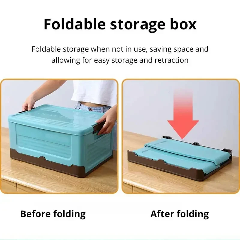 1pc Foldable Storage Box Wardrobe Storage Box Large Capacity For Toy Clothes Snacks Books Shoes Plastic Box For Car Household image 5