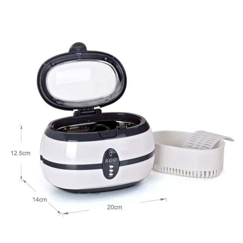 Ultrasonic Cleaner Ultra Sonic Bath Cleaner Mouth Guards Jewelry Watch Glasses Razor Dental Ultrasound Cleaning Machine Cleaner