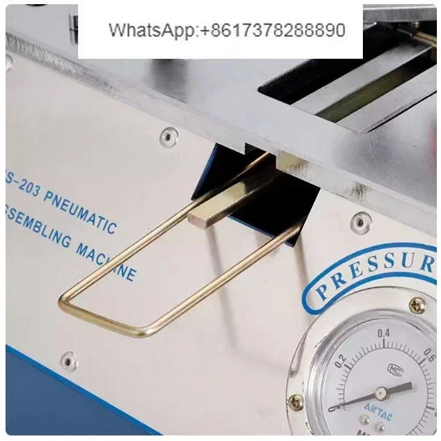 110MM Bench-Top Type Picture Frame Underpinner 0.6-0.8 MPa Working Pressure Desktop Pneumatic Nail Angle Machine