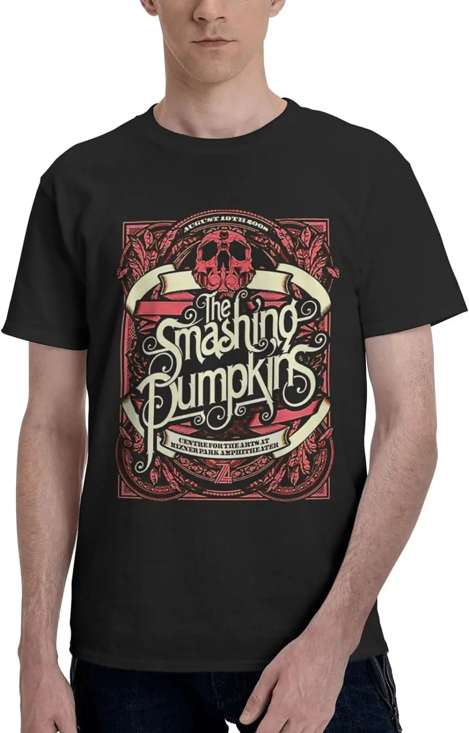 Men's Shirt Short Sleeves Cotton T-Shirt Casual Novelty T Shirts Black