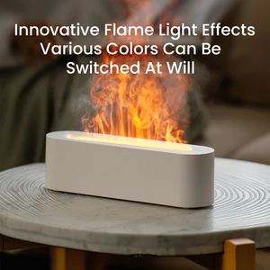 Essential oil aroma diffuser, flame air humidifier, cold mist ultrasonic diffuser with realistic night light RGB 6 Main Sales Diffuser Flavoring - №5