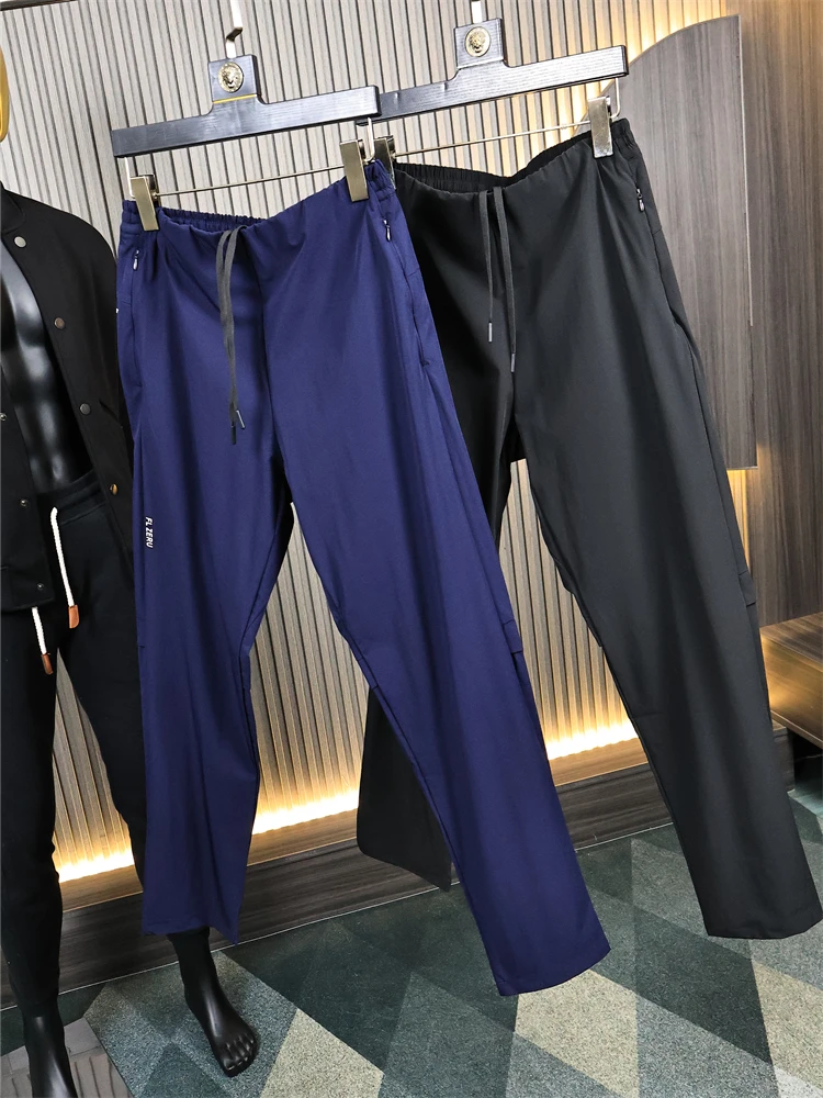 

Легкие водонепроницаемые спортивные брюки для мужчин, повседневные однотонные весенние брюки для отдыха, молодежные брюки для активного отдыха