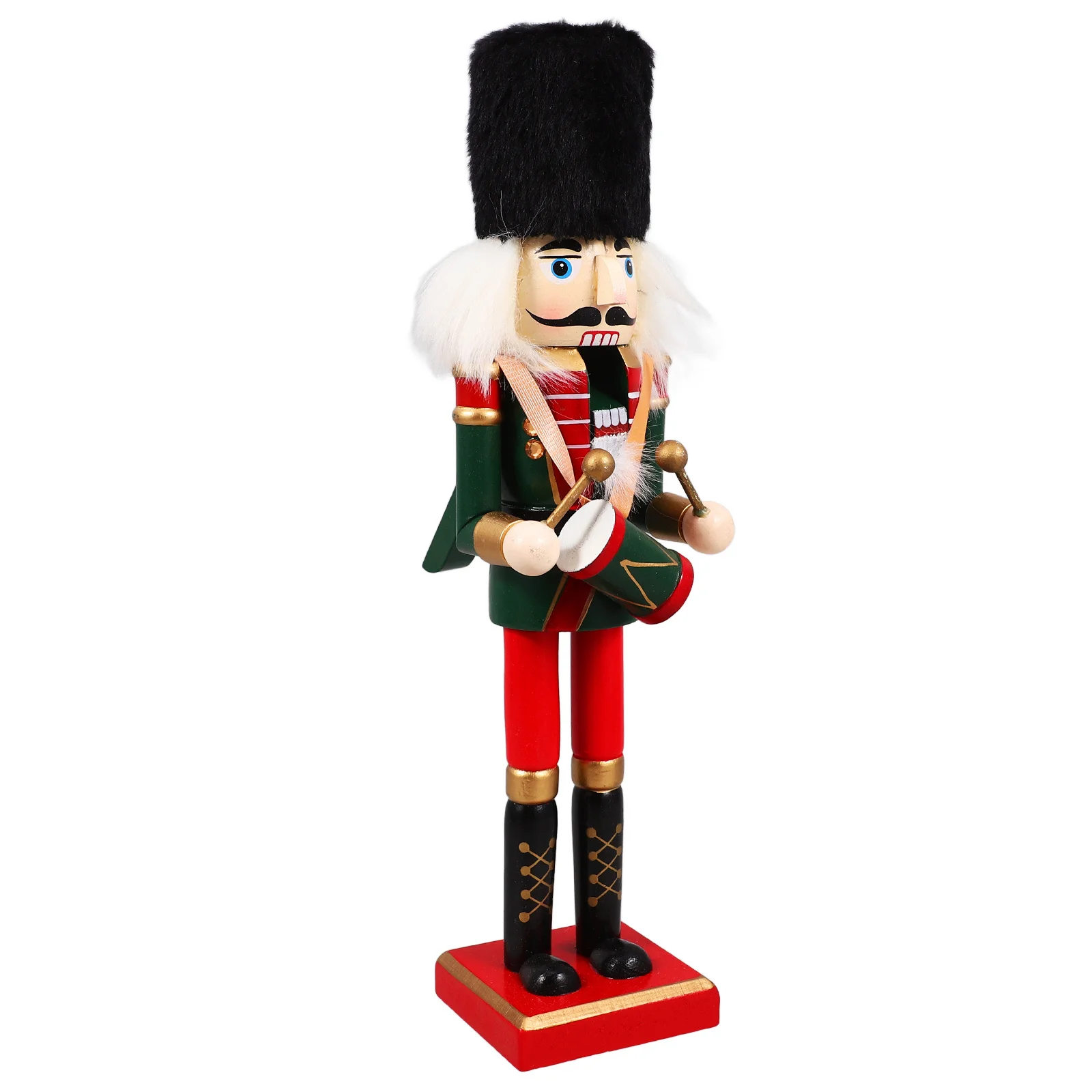 

Wooden Nutcracker Puppet Figure Christmas Gift for Wedding Anniversary Engagement Holidays Desktop Xmas Decoration