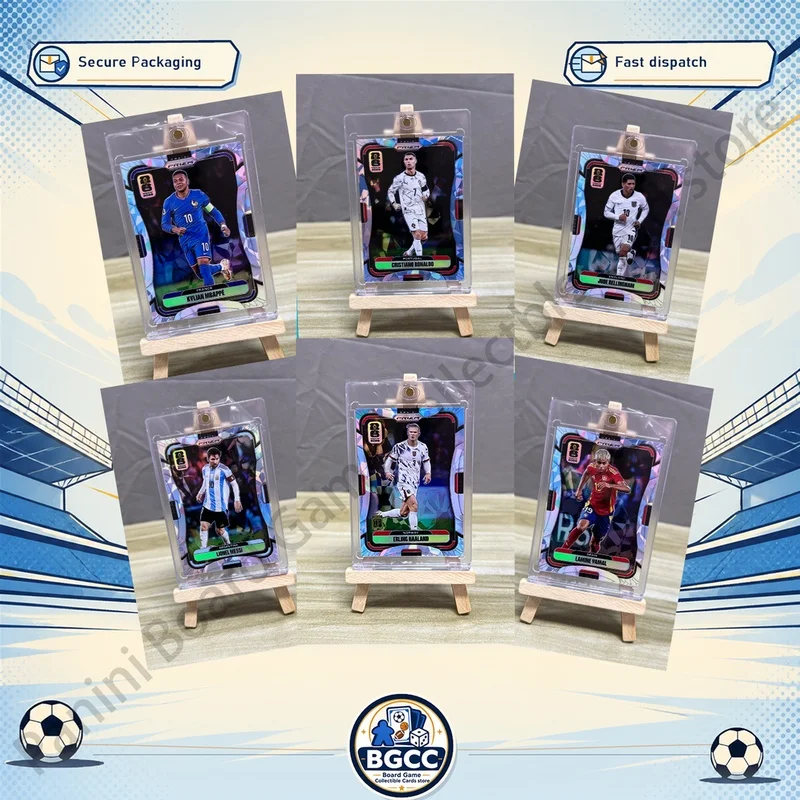 DIY Homemade Football collection card Panini FIFA World Cup Mbappe Messi Yamal Harland Ronaldo Neymar Ice Prizm series