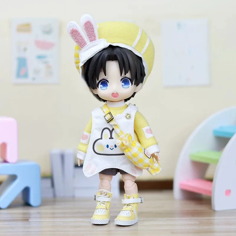 For Obitsu 11 Doll Cute Kindergarten Uniform Set For OB11 1/12 Gsc Molly YMY Body9 Body Doll Cloth NAGI Doll Outfit Clothes